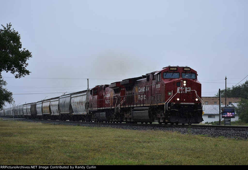 CP 8059 West in the rain